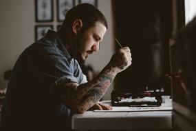 drawing Man Tattoo