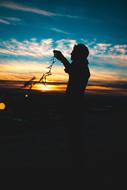 Man Alone sunset