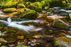 stones in Water River flow