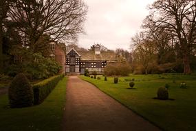 landscape of house and garden