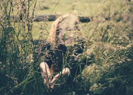 Child in grass