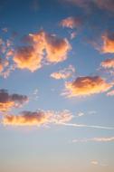 orange clouds in a beautiful sky