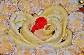 dough piece with berry