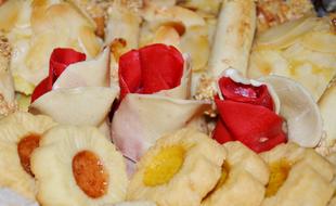 sweet cookies decorated with flowers