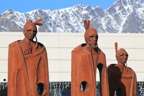 Mountains Snow Statues