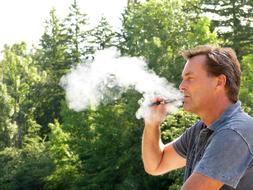 Man Cigarette smoke