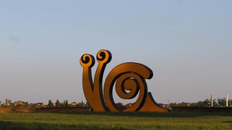 Snail monument in park