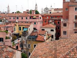 Houses roofs in Venice Italy