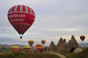 hot air Ballooning landscape