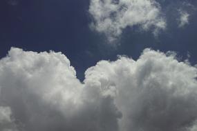 high, white clouds, blue sky