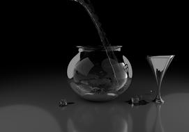 water bowl glass white nature