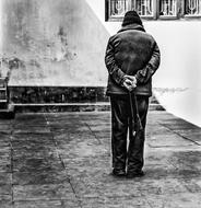 Lonely Adult black and white