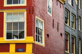 painted brick House Building