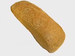 crusty bread on a white background