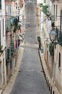 narrow city street in Porto, Portugal