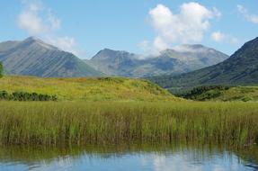 Lake and Mountains nature view