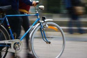 motion photo of Cycle on road