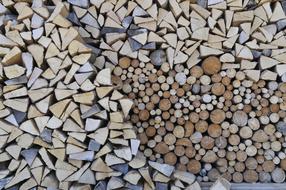 cut wood stack background