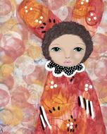 painted girl with bunny ears