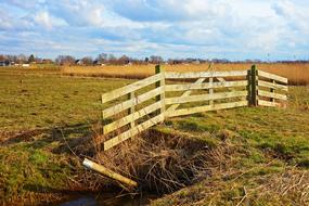 Gate Wooden Meadow
