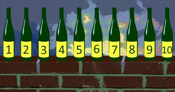 education ten green bottles clipart