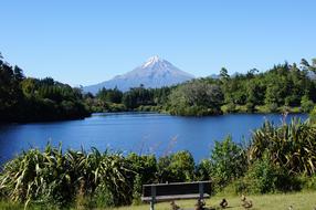 Mount Taranaki in New Zealand view