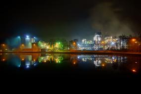Industry Water at Night