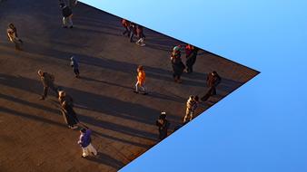 Mirror Glass Reflection people