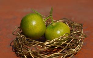 green fruit in a basket