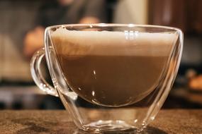sweet latte with foam
