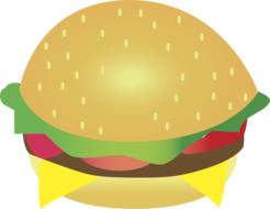 art drawing of a burger