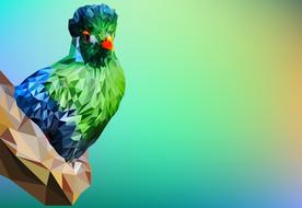 polygon colorful graphic polygonal