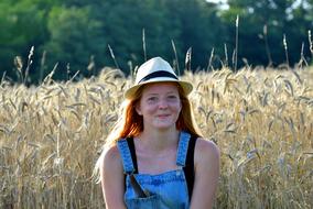 Beautiful Girl dry grass
