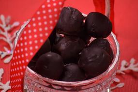 chocolate sweets in a bowl