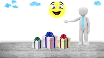 happy gifts clipart