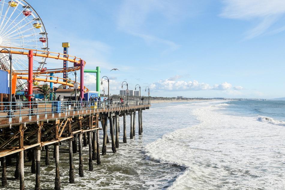 amusement park on sea coast