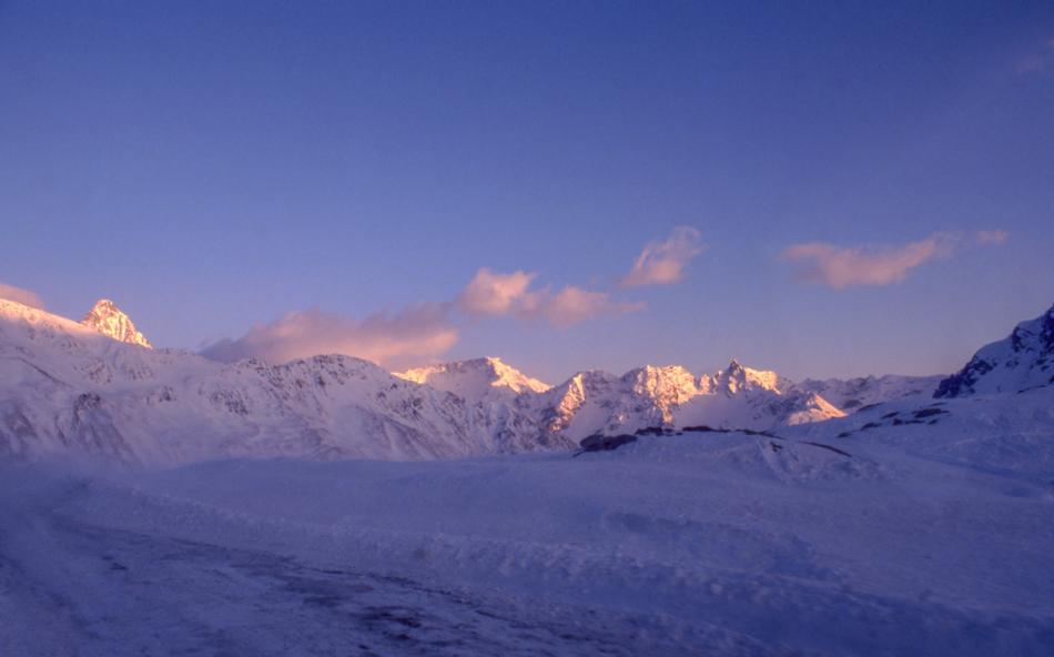 mountain snowy magical landscape