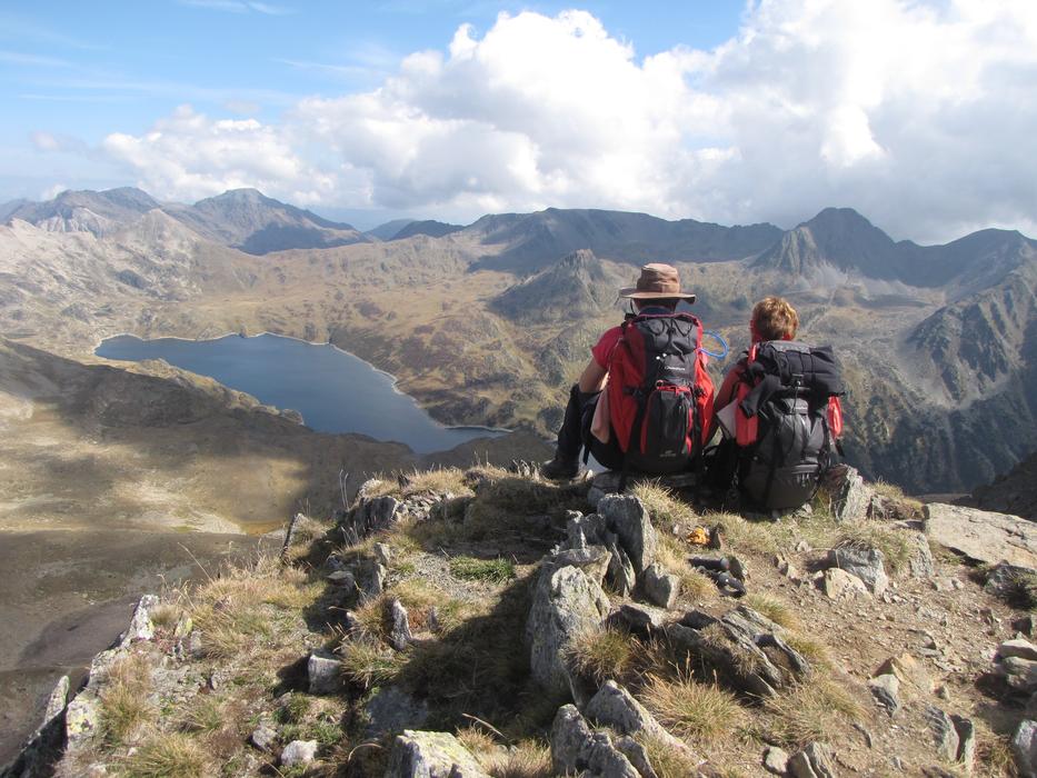 hiking at Pyrenees Mountain Summit