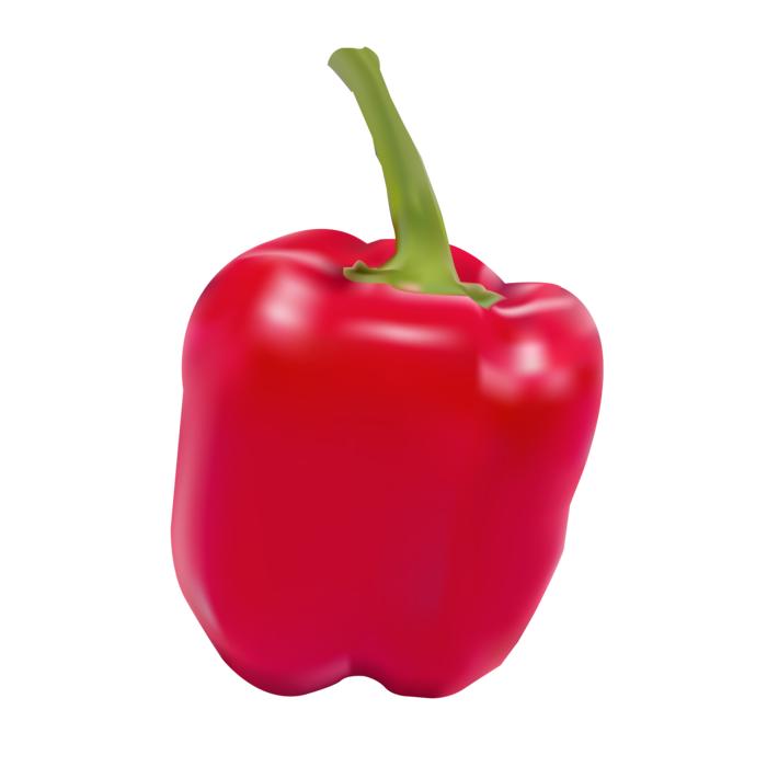 ripe fresh peppers on a white background