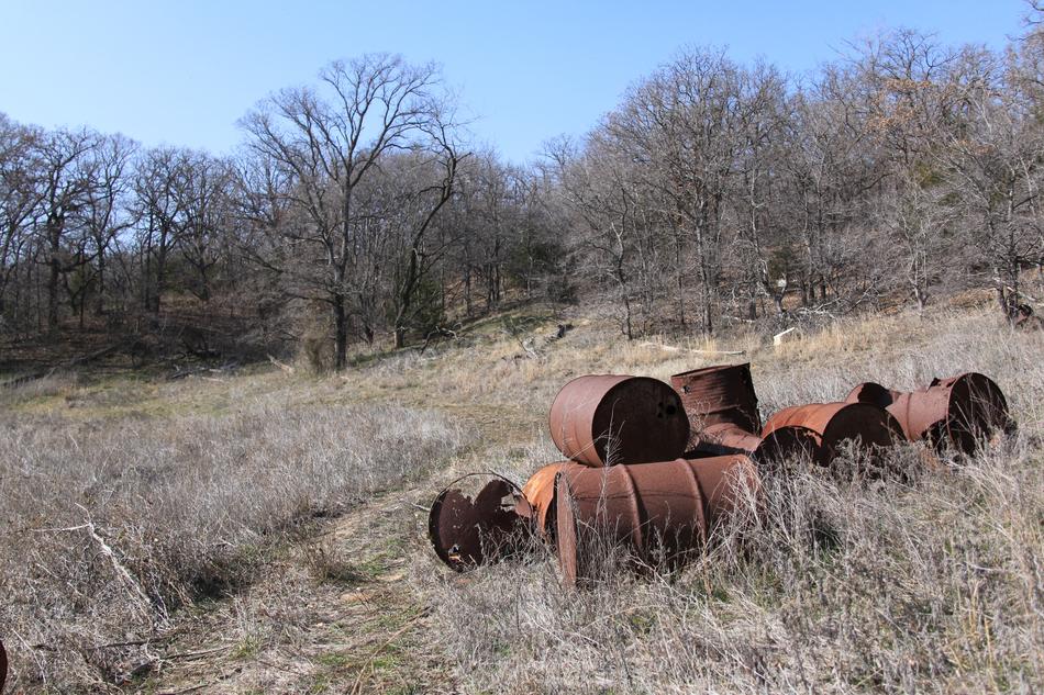 Barrels on hill