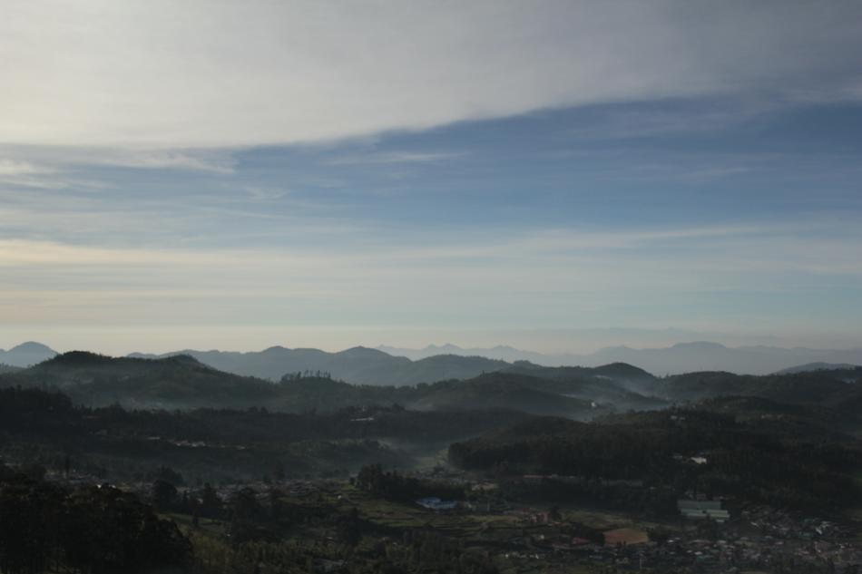 beautiful mountains in the clouds