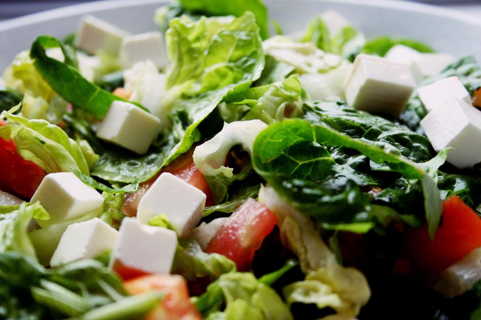 fresh salad with cheese