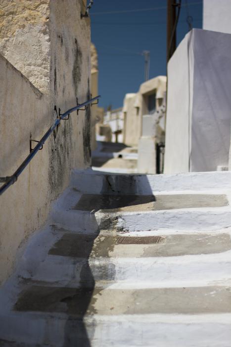landscape of Santorini Megalochori Stairs