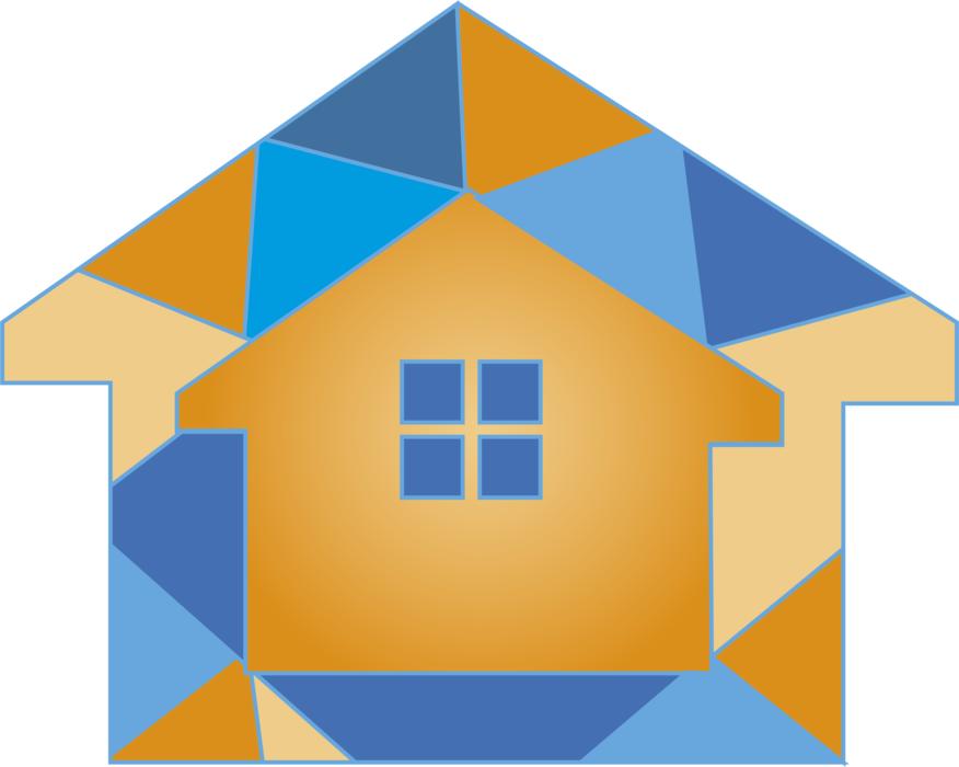 house real estate colors geometric