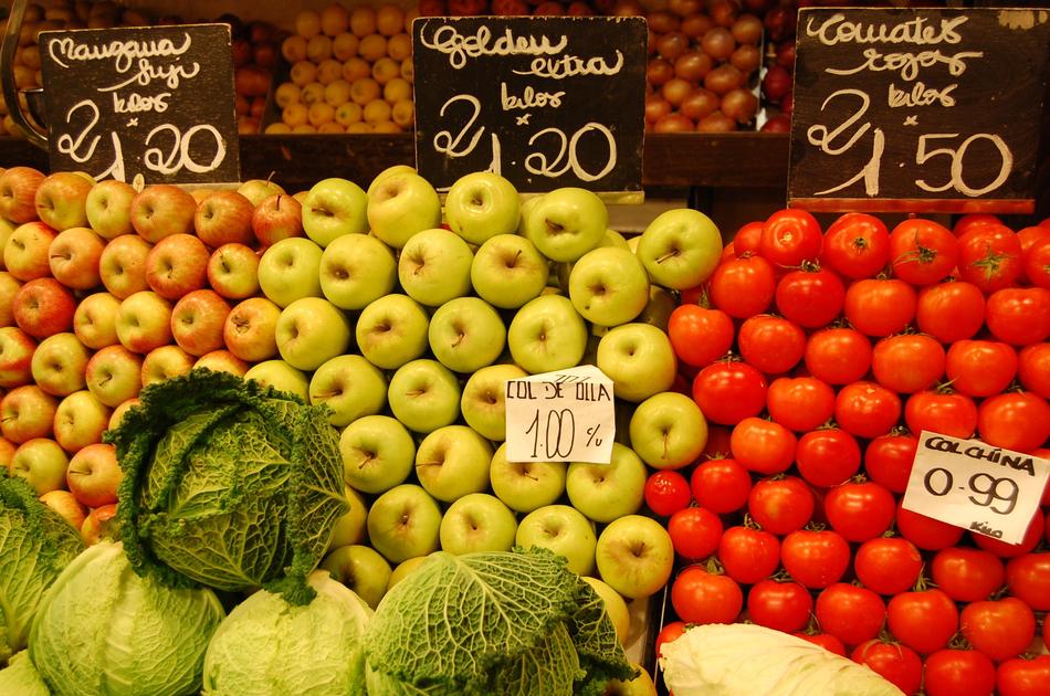 Colorful delicious fruit on sale