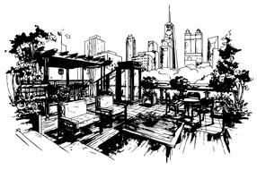 sketch architecture monochrome bw