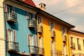 colorful House Architecture Balconies