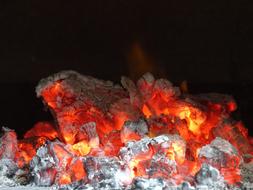 flames of burning embers
