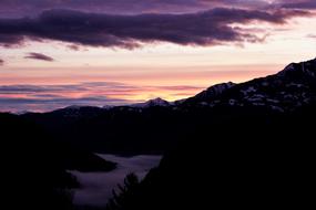 Sunrise Mountains Fog