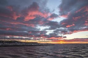 Sunset Dramatic in summer View